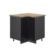 Mobile ad angolo cucina Fame-Line Nero rigato/Antracite 80.5 cm, PL Rovere Vicco