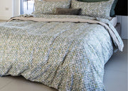 Copripiumino Doubleface In 100% Cotone Modello Les Uniques Dis. 2503 - Singolo - Verde 138