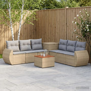 Set di divani 8 pz Beige e Grigio Chiaro 3448451