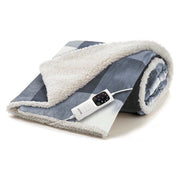 Imetec caldoplaid tartan grey plaid riscaldabile, morbida coperta elettrica 160x120 cm, basso consumo, tecnologia adapto, dispositivo di sicurezza, rapido riscaldamento, 6 temperature, lavabile - 26031
