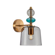 Applique NAMOS Italux ottone vetro fumé E27 40W salotto