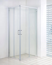 Box Doccia Scorrevole Cristallo 6mm Trasparente h185cm Slim Trasparente 6mm,Cromo lucido,75x100 cm,185 cm