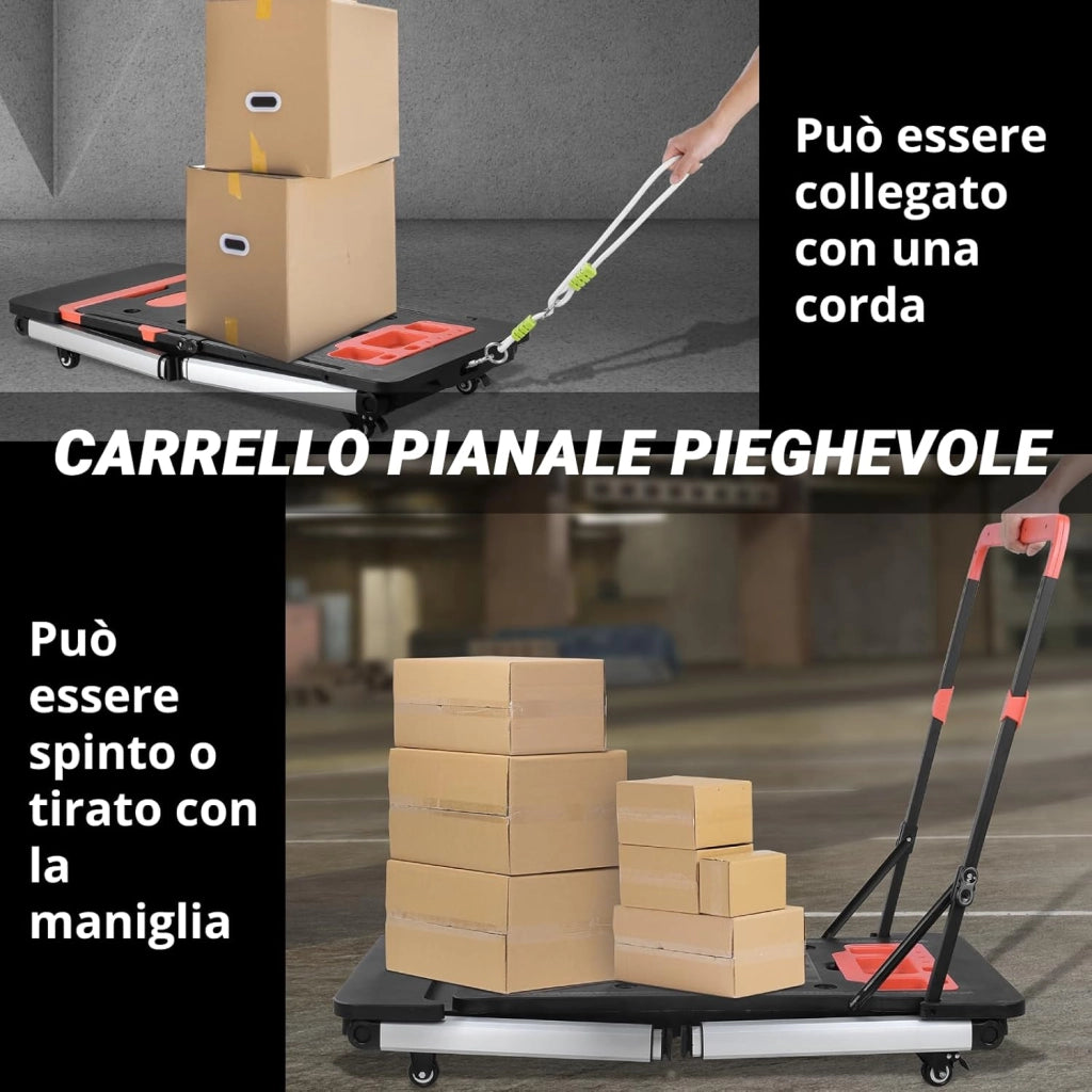 7 in 1 Banco da Lavoro Pieghevole,Tavolo da Lavoro Pieghevole Regolabile in Altezza con Spina Integrata,Carrello a Mano da Trasporto con 4 pcs Ruote,Piattaforma di Lavoro per Lavoro fai da te