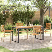 Set da Pranzo per Giardino 5 pcs Beige e Marrone polyrattan 3365477
