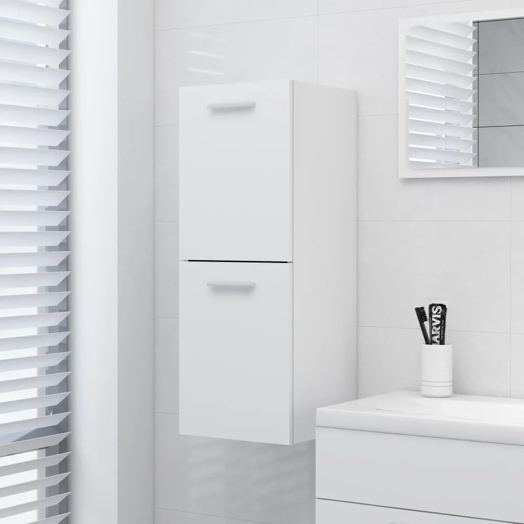 Armadio da Bagno | Mobile da Bagno Bianco 30x30x80 cm in Legno Multistrato