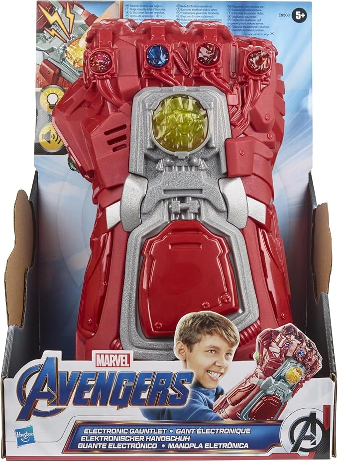 Marvel Avengers: Endgame, Guanto dell`Infinito elettronico Rosso, con luci e Suoni, Giocattoli per Roleplay Ispirati ai