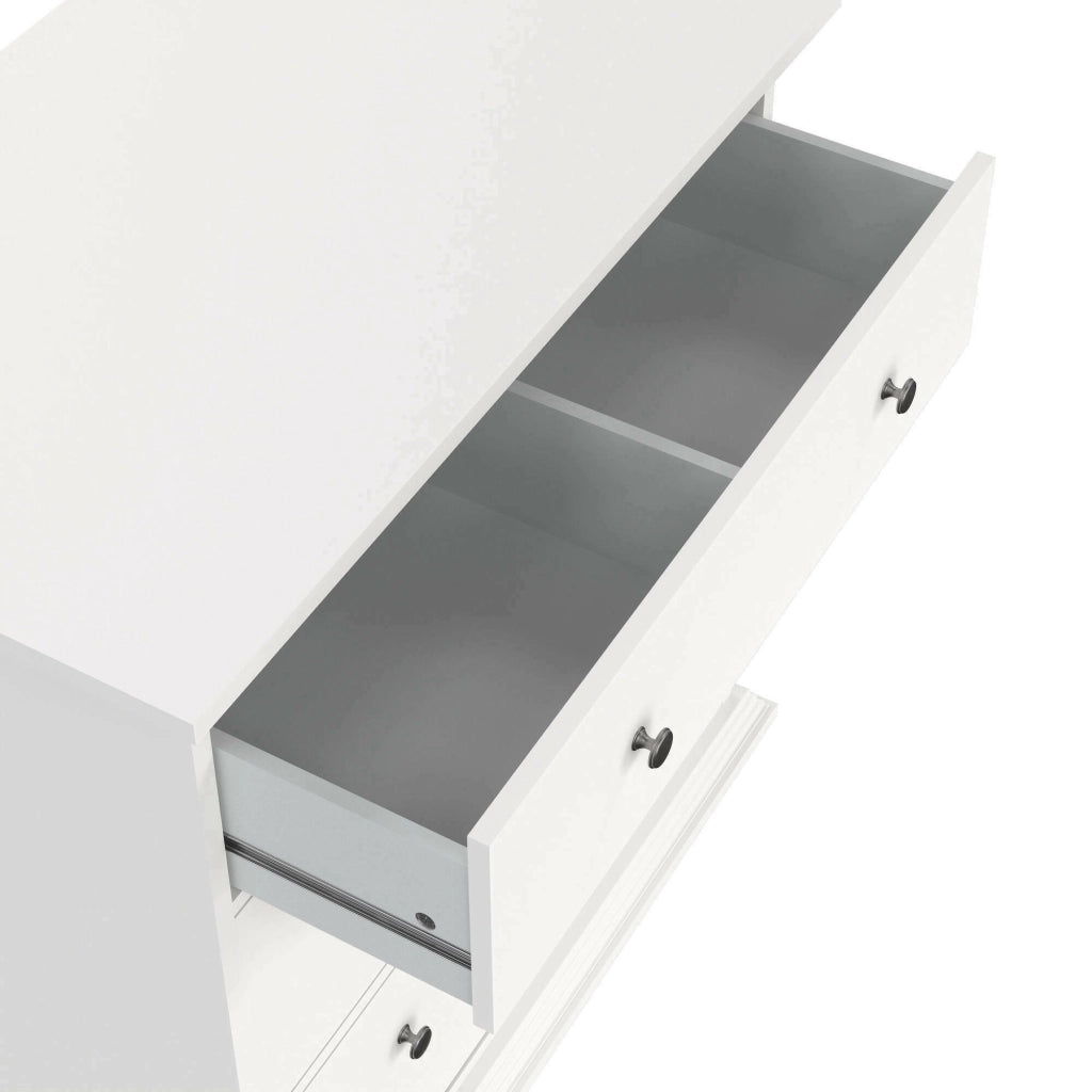 Cassettiera Domeng, Settimino multiuso, Comò camera da letto, Mobile con cassetti, 86x52 h88 cm, Bianco