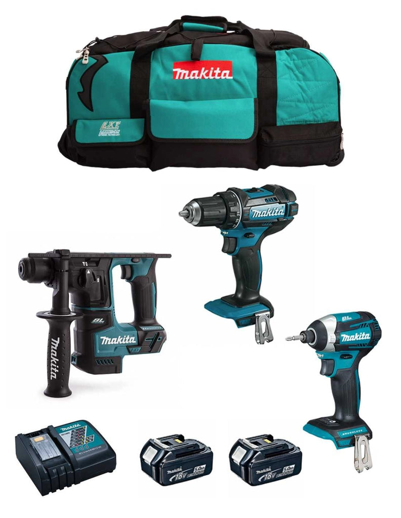 MAKITA Kit 18V MSB3P2 (DHR171 + DDF482 + DTD154 + 2 x 5,0 Ah + DC18RC + Trolley)