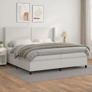 Giroletto a Molle con Materasso Bianco 200x200cm in Similpelle cod mxl 63738