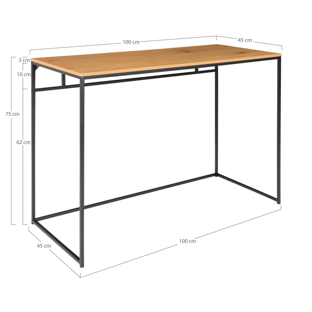 Scrivania Vita, Marrone, Metallo, 45x100x75 cm