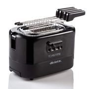 Tostapane con Pinze per 2 fette - 9 Gradi di Doratura - 700 Watt - Nero