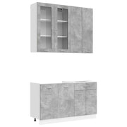 Unità Cucina LYON 4 pcs Grigio Cemento Legno ingegnerizzato 3438366