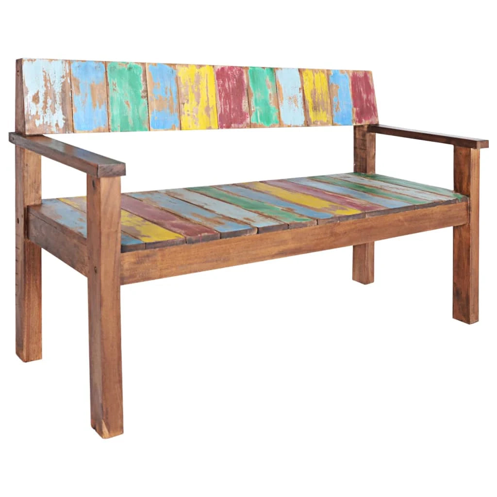 Panca 115 x 51 x 80 cm in legno massello di recupero 02_0011009