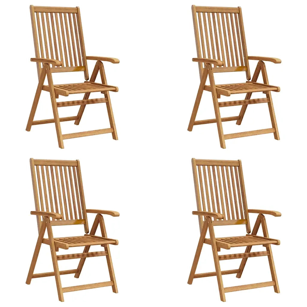 Sedie da Giardino Pieghevoli 4 pz in Legno Massello d'Acacia 3065515