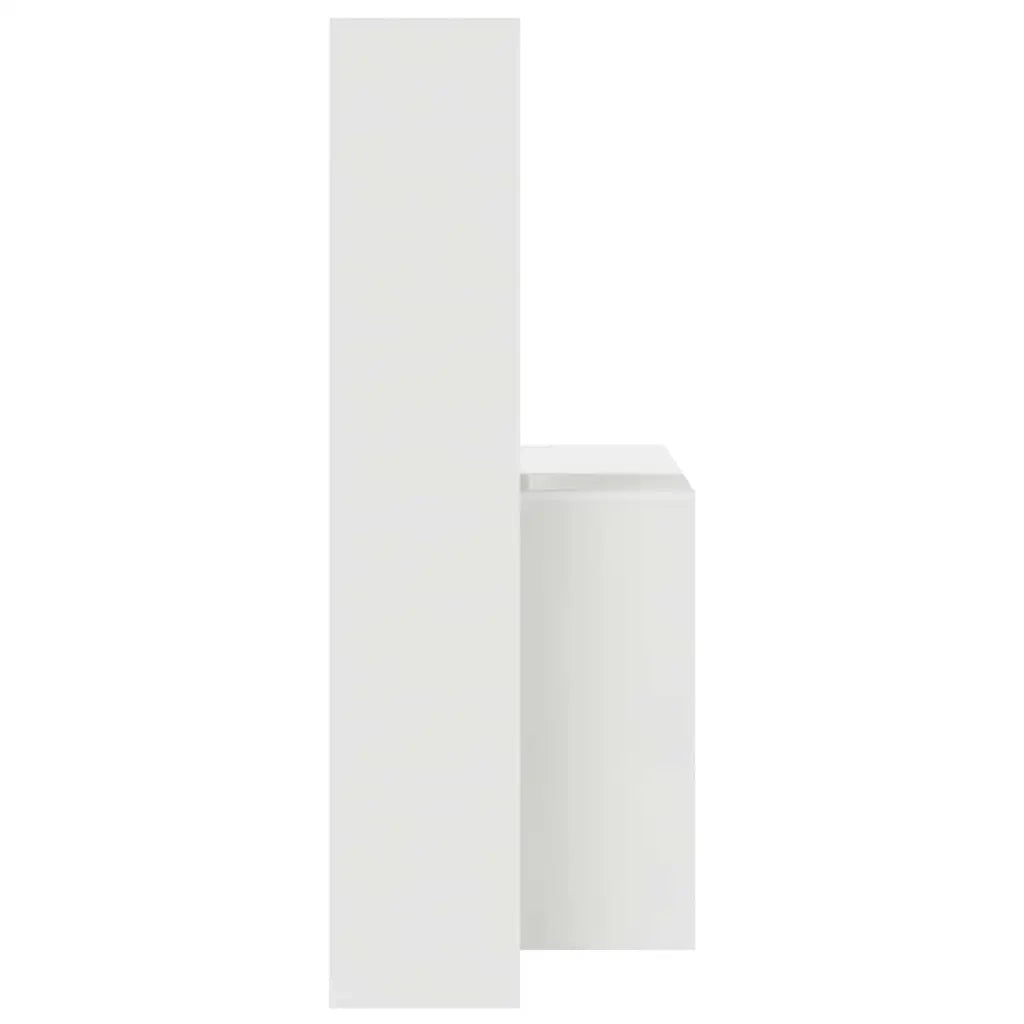 vidaXL Scrivania Bianco 138.5 x 55 x 143 cm Legno multistrato