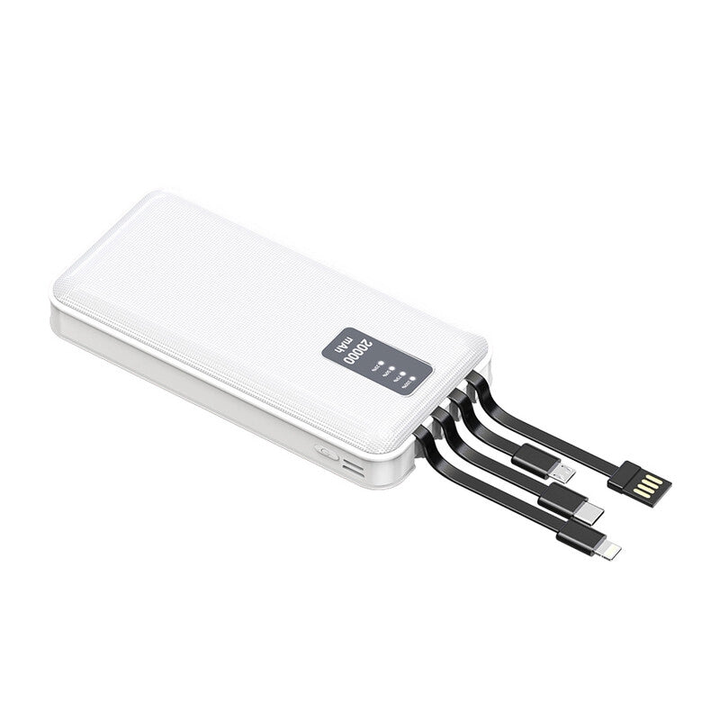 POWER BANK 20000 MAH C/CI MICRO USB LIGHTNING E TYPE-C BIANCO- 1,0 pz