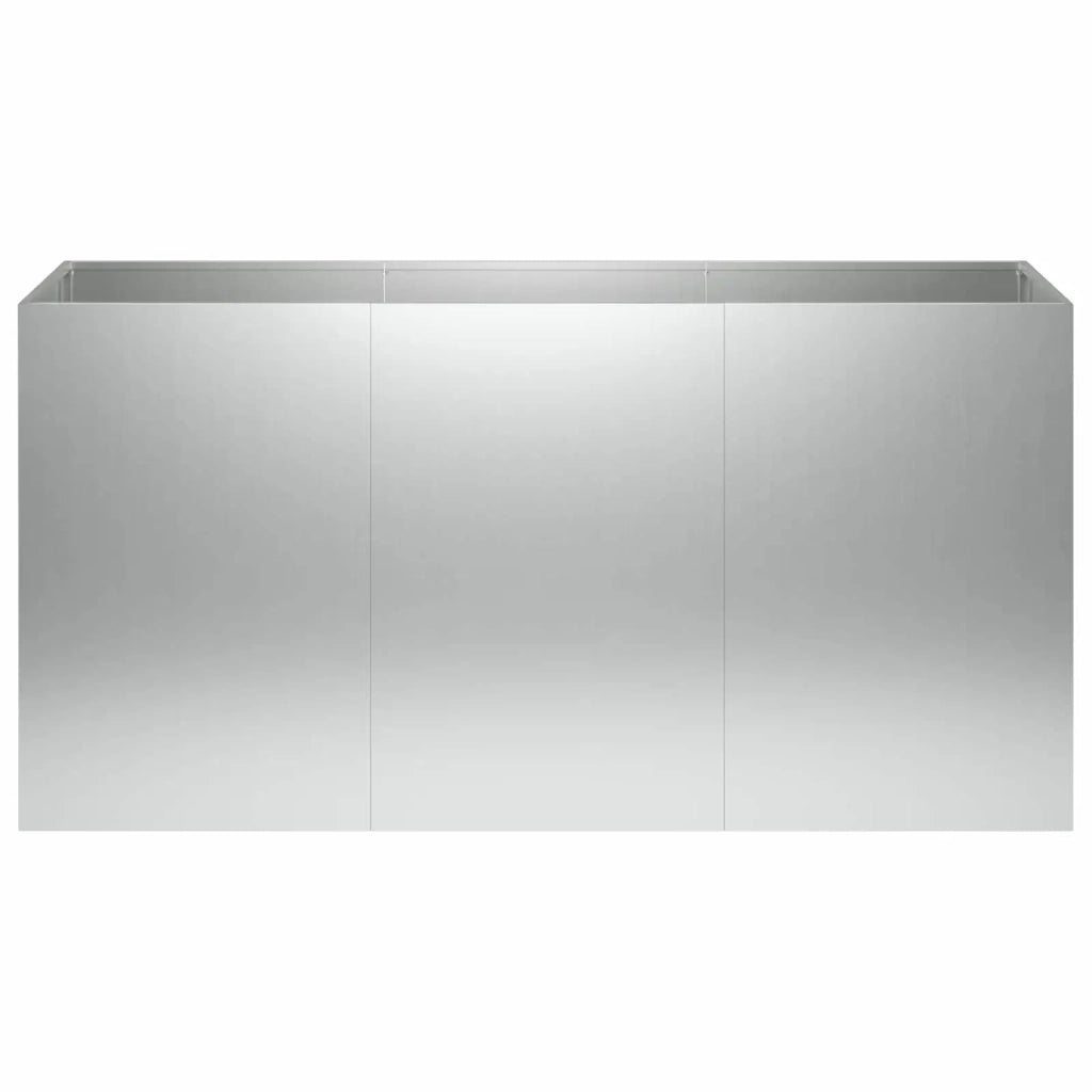 Vaso da giardino Argento 120 x 40 x 60 cm Acciaio zincato 8005895