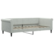 Letto singolo | Letto per adulti | Letto da Giorno Grigio Chiaro 90x190 cm in Velluto