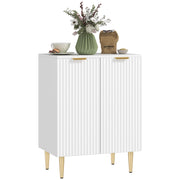 Mobile da ingresso con 2 ante ¨C Xylo ¨C bianco e metallo 60x40x80 cm