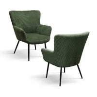 PAZZO DESIGN Poltrona Titti Verde, rivestimento in velluto