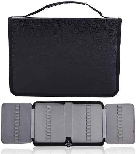 Etui per Matite con Alta Capacità - 150 Fessure - Materiale PU/ Tessuto - Portatile - Organizzatore per Matite