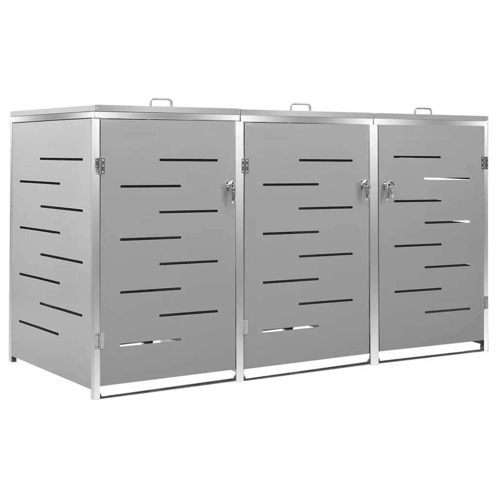 Copribidone per Spazzatura Singolo 69x77,5x112,5cm Acciaio Inox 149560