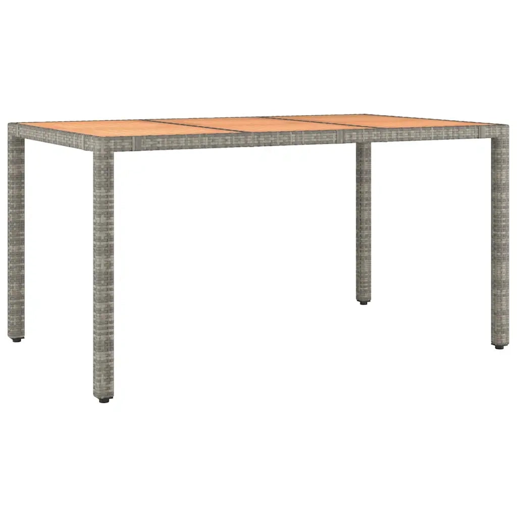 Set BistrÃ² da Giardino 7 pz con Cuscini in Polyrattan Grigio