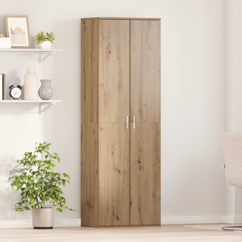Armadio Alto in Rovere Artigianale 60x35x180 cm Legno Ingegnerizzato