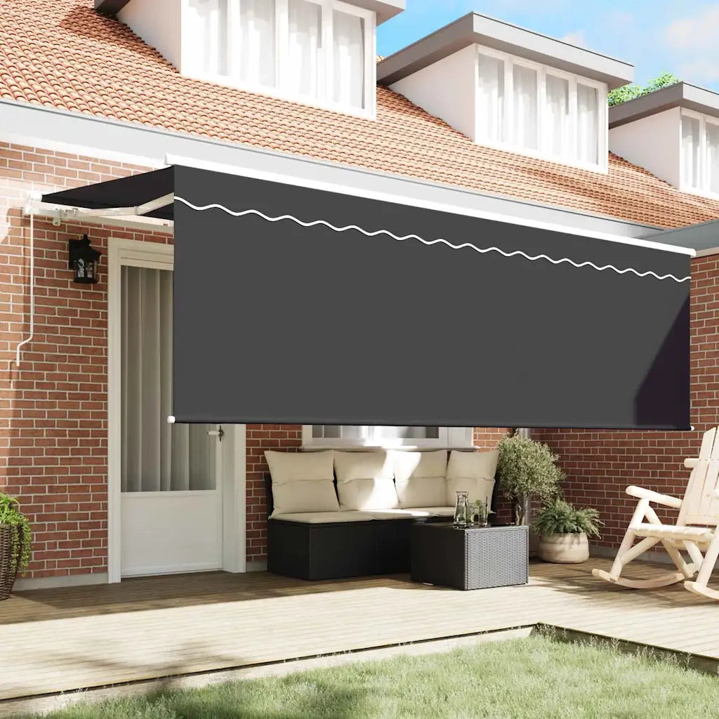 Tenda Retrattile Antracite 350 x 200 cm Poliestere e Alluminio 3329657