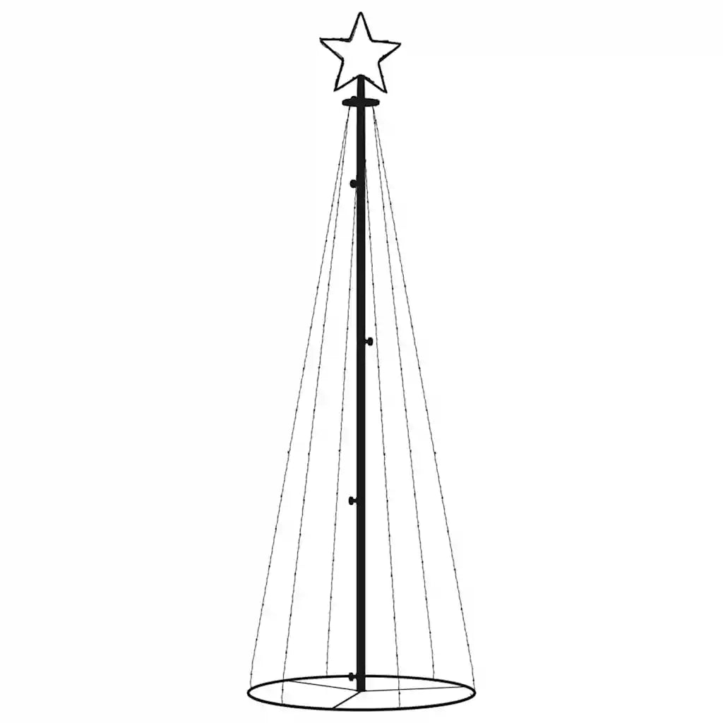 Albero di Natale | Decorazioni natalizie a Cono Bianco Caldo 108 LED 70x180 cm