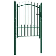 Cancello per Recinzione con Punte in Acciaio 100x125 cm Verdecod mxl 103728