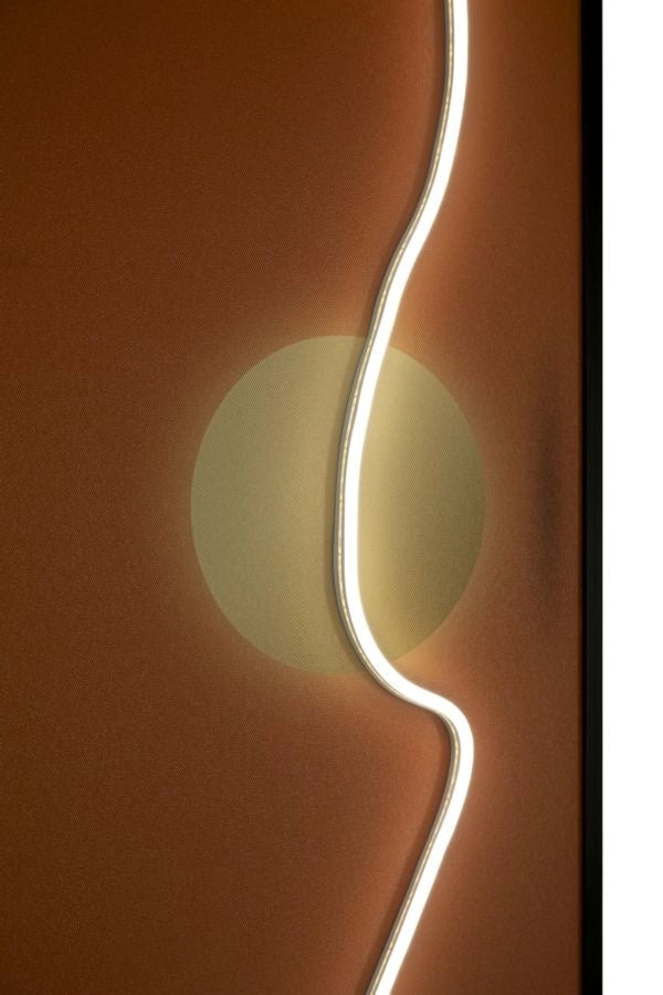 Stampa con LED su Tela Abstract 150x3,5x50 cm in Tela e Plastica e MDF Multicolor