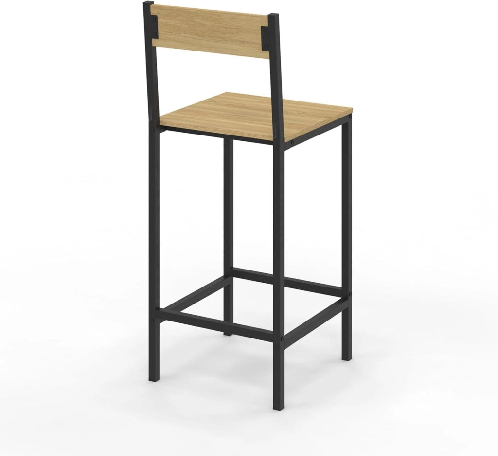 Set di 6 sgabelli da bar DETROIT con schienale sedia da cucina di design industriale