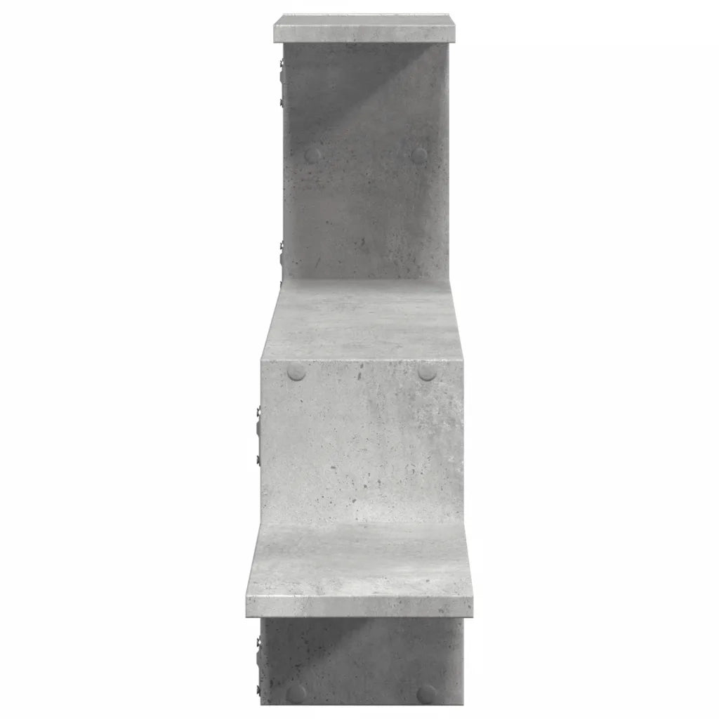 vidaXL Scaffale a Muro Grigio Cemento 104x15x49 cm in Truciolato