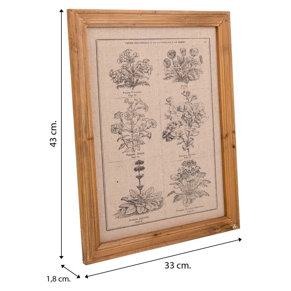 Cornice in legno e tessuto stampato