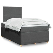 Giroletto a Molle con Materasso Grigio Scuro 120x190cm Tessuto 3291989
