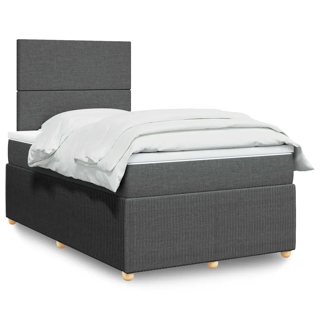 Giroletto a Molle con Materasso Grigio Scuro 120x190cm Tessuto 3291989