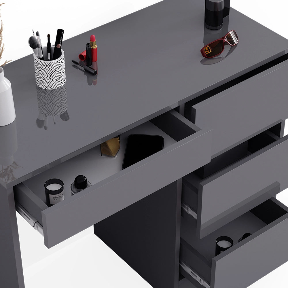Vicco Tavolo da toeletta Antracite 40 cm con 4 cassetti
