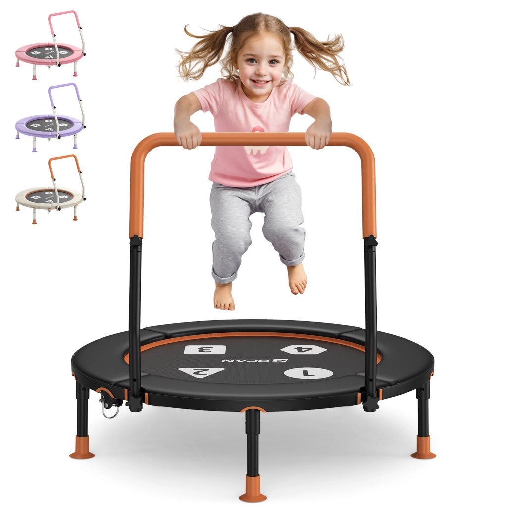 Trampolino per Bambini Folding ¨C zephmum ¨C 91 cm, Verde, Sicurezza, per Interno/Giardino