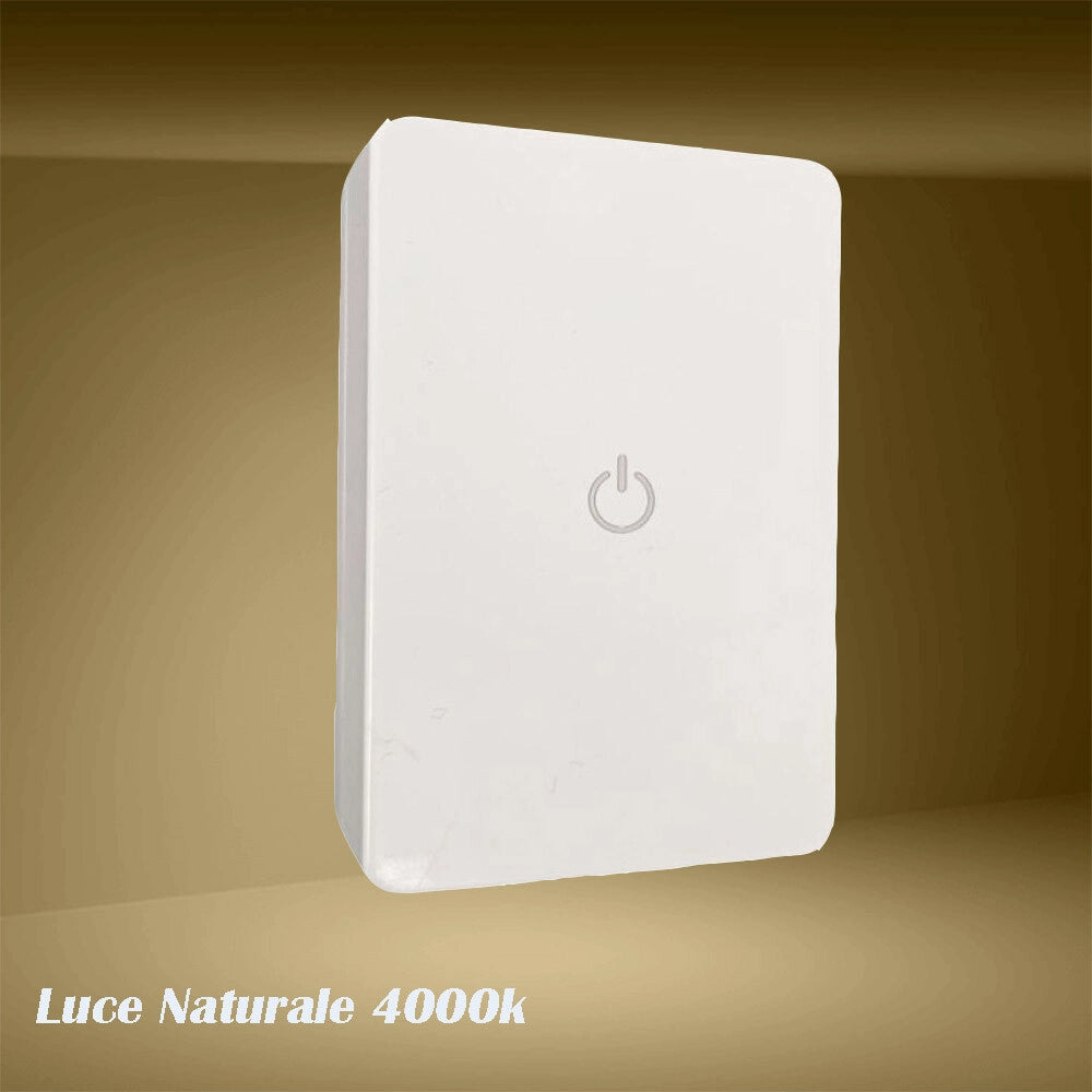 Trade Shop - Luce Notturna A 4 Led Con Doppia Emissione Luce Con Interruttore Touch 0.6w Xgcmd-002 -