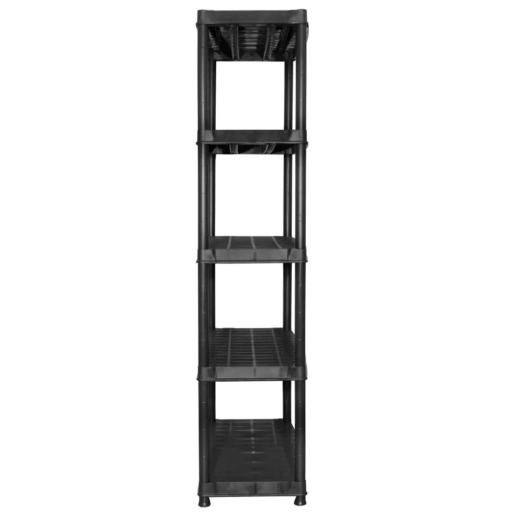 Scaffale a 5 Ripiani Nero 85x40x185 cm in Plastica CFW9470358
