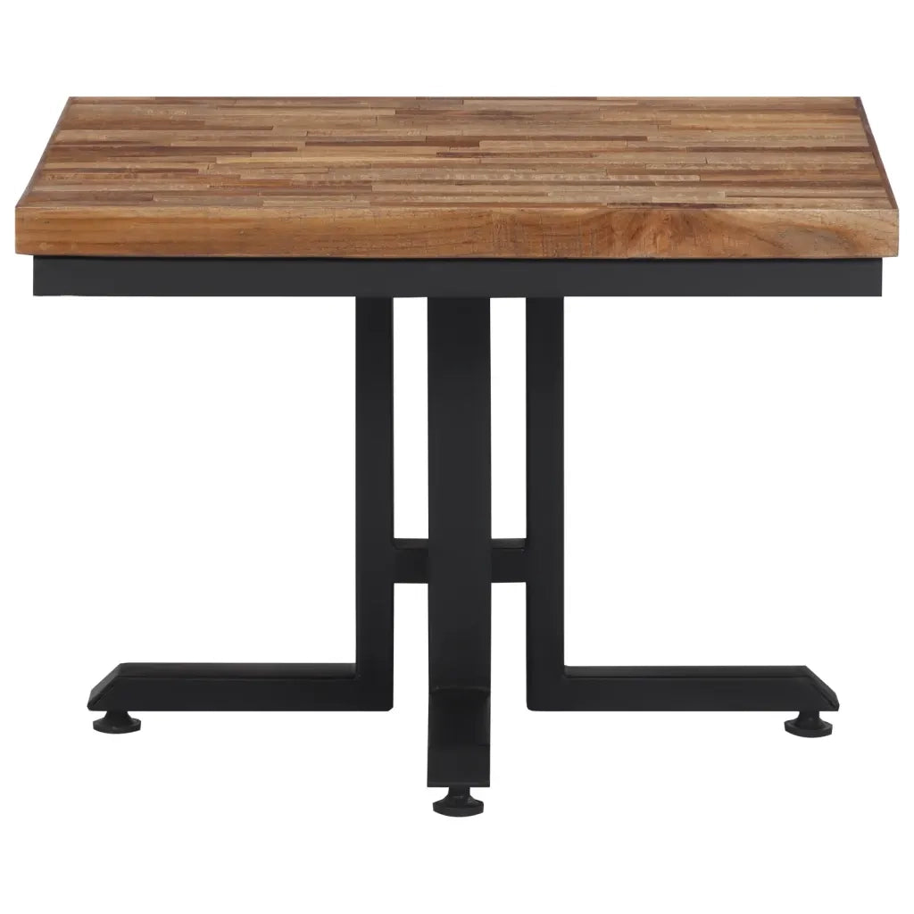 Tavolino da Salotto 55x55x40cm Massello Teak di Recupero 358516
