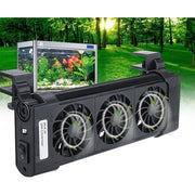Trade Shop - Tripla Ventola Di Raffreddamento Per Acquario 3 Ventole 12 Volt 0.5a 50mm Fs-603 -