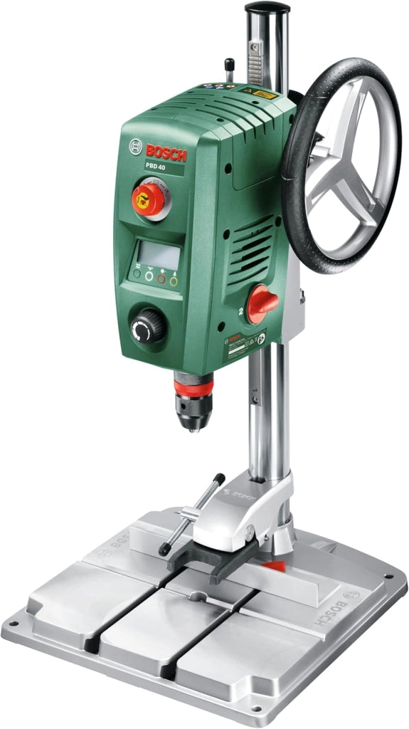 Bosch Trapano a colonna PBD 40, guida parallela, morsetti di fissaggio rapido, confezione in cartone, potenza 710 Watt