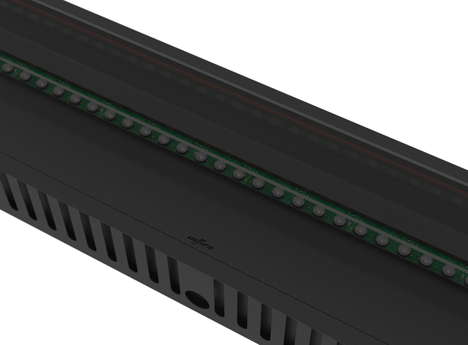 Camino a Vapore Elettrico da Incasso 220x48,5x33 cm Invapo Insert con Ricarica Automatica e LED RGB Nero