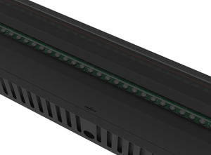 Camino a Vapore Elettrico da Incasso 220x48,5x33 cm Invapo Insert con Ricarica Automatica e LED RGB Nero