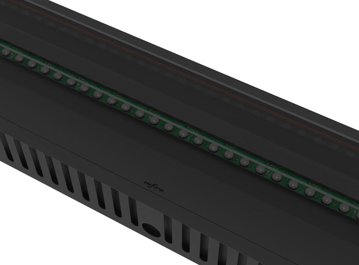 Camino a Vapore Elettrico da Incasso 220x48,5x33 cm Invapo Insert con Ricarica Automatica e LED RGB Nero