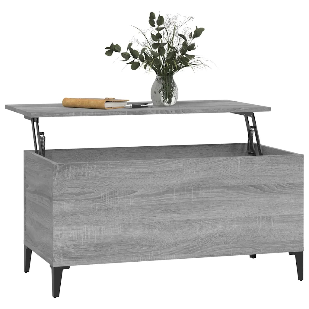 Tavolino Salotto Grigio Sonoma 90x44,5x45 cm Legno Multistrato 819594