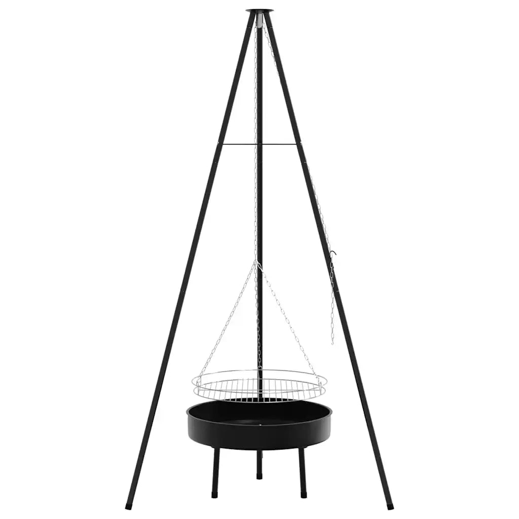 Treppiede da Campeggio 3 pz Nero Acciaio CFW2870069