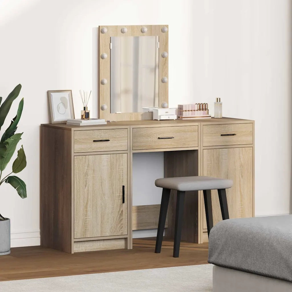 Toeletta | Tavolo da Trucco Marrone 50 x 41 x 135 cm Legno multistrato